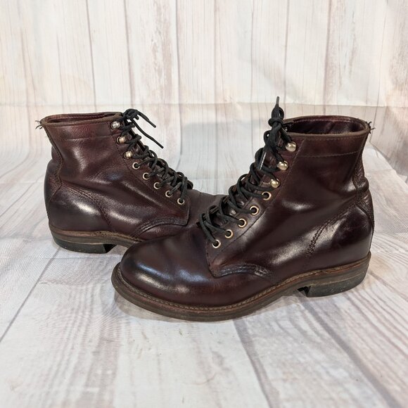 Vintage Chippewa Original Cordovan Leather Men's Work Boots - Picture 9 of 13
